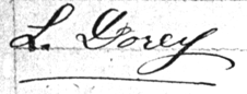 Signature de Louise-Léonie DOREY en 1895